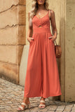 Smocked Spaghetti Strap Wide Leg Jumpsuit - ONLINE ONLY 2-7 DAY SHIP