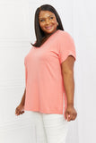 Zenana Simply Comfy Full Size V-Neck Loose Fit Shirt - ONLINE ONLY 2-7 DAY SHIP