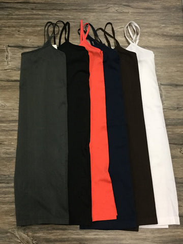 Plus Size Silky Long Cami