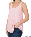 Assorted Sleeveless Round Neck / Hem Tank - In Store