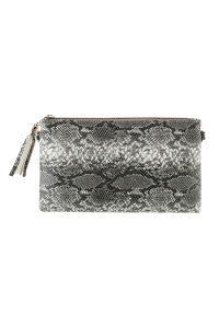 NATURAL SNAKE SKIN LEATHER CROSSBODY BAG
