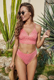 Printed Lace-Up Crisscross Cropped Tankini Set- ONLINE ONLY 2-10 DAY SHIPPING