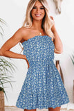 Ditsy Floral Strapless Mini Dress - ONLINE ONLY