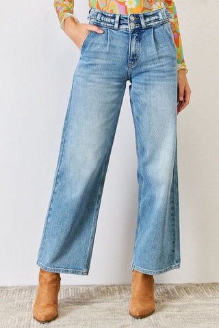 Kancan High Waist Wide Leg Jeans - ONLINE ONLY