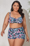 Plus Size Drawstring Detail Two-Piece Swimsuit- ONLINE ONLY 2-10 DAY SHIPPING