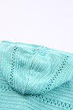 Zip-Up Raglan Sleeve Openwork Hooded Cardigan- ONLINE ONLY 2-10 DAY SHIPPING