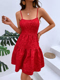 Textured Spaghetti Strap Cutout Dress- ONLINE ONLY 2-10 DAY SHIPPING