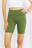 Zenana Fearless Full Size Brushed Biker Shorts in Olive- ONLINE ONLY 2-10 DAY SHIPPING