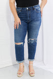 Vervet by Flying Monkey Full Size Distressed Cropped Jeans with Pockets- ONLINE ONLY 2-10 DAY SHIPPING