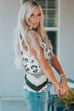 Leopard Contrast Trim Tank- ONLINE ONLY 2-10 DAY SHIPPING