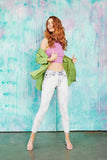 Mid Rise Acid Wash Ankle Skinny - In Store