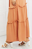 Zenana Summer Days Full Size Ruffled Maxi Skirt in Butter Orange - ONLINE ONLY 2-7 DAY SHIP
