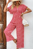 Printed Tie Back Ruffled Jumpsuit- ONLINE ONLY 2-10 DAY SHIPPING