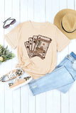 Poker Graphic Round Neck T-Shirt- ONLINE ONLY 2-10 DAY SHIPPING