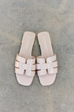 Weeboo Walk It Out Slide Sandals in Nude- ONLINE ONLY 2-7 DAY SHIPPING