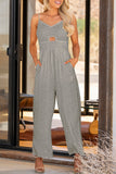 Smocked Spaghetti Strap Wide Leg Jumpsuit - ONLINE ONLY 2-7 DAY SHIP