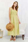 HEYSON Summer Dream Crochet Midi Dress in Lime- ONLINE ONLY- 2-7 DAY SHIPPING