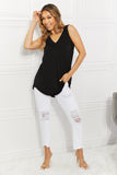 Zenana Full Size Year Round Modal High-Low V-Neck Tank- ONLINE ONLY 2-10 DAY SHIPPING
