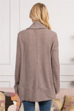 Waffle Knit Open Front Cardigan