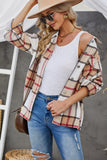 Plaid Button-Up Dropped Shoulder Shirt Jacket- ONLINE ONLY 2-10 DAY SHIPPING