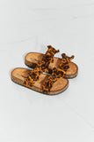 Forever Link Fiercely Feminine Leopard Bow Slide Sandals - ONLINE ONLY 2-10 DAY SHIPPING