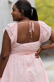 White Birch Full Size Short Sleeve Lace Woven Mini Dress - ONLINE ONLY 2-7 DAY SHIPPING