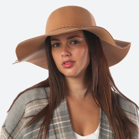 Assorted Wide Brim Floppy Hat w/ Braided Band - In Store