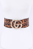 Plus CG Logo Leopard Stretch Belt - In Store