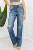Judy Blue Becka Full Size Mid Rise Straight Jeans- ONLINE ONLY- 2-7 DAY SHIPPING