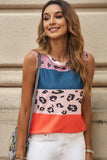 Leopard Color Block Tank Top- ONLINE ONLY 2-10 DAY SHIPPING