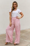 HEYSON Full Size Wide Leg Striped Palazzo Pants- ONLINE ONLY 2-10 DAY SHIPPING