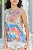 GeeGee Mixed Ties Tie Dye Cross Detail Top - ONLINE ONLY 2-10 DAY SHIPPING