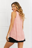 Zenana Find Your Path Full Size Sleeveless Striped Top - ONLINE ONLY 2-10 DAY SHIPPING