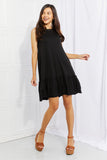 Zenana Head Over Heels Full Size Sleeveless Ruffle Hem Dress- ONLINE ONLY 2-7 DAY SHIPPING