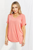 Zenana Simply Comfy Full Size V-Neck Loose Fit Shirt - ONLINE ONLY 2-7 DAY SHIP