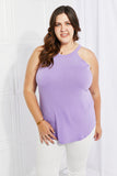 Zenana Sweet & Simple Full Size Halter Neck Tank- ONLINE ONLY 2-10 DAY SHIPPING