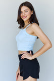 Ninexis Everyday Staple Soft Modal Short Strap Ribbed Tank Top in Blue- ONLINE ONLY 2-7 DAY SHIPPING