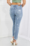 Judy Blue Sarah Full Size Star Pattern Boyfriend Jeans - ONLINE ONLY 2-7 DAY SHIP