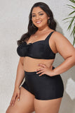 Plus Size Drawstring Detail Two-Piece Swimsuit- ONLINE ONLY 2-10 DAY SHIPPING