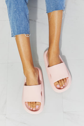 MMShoes Arms Around Me Open Toe Slide in Pink- ONLINE ONLY 2-10 DAY SHIPPING