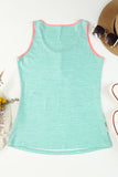 Leopard Color Block Decorative Button Tank- ONLINE ONLY- 2-7 DAY SHIPPING