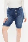 Kancan Full Size Cat's Whiskers Button Fly Denim Shorts - ONLINE ONLY
