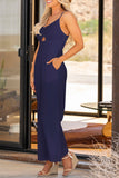 Smocked Spaghetti Strap Wide Leg Jumpsuit - ONLINE ONLY 2-7 DAY SHIP