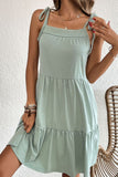 Tie-Shoulder Tiered Dress with Pockets- ONLINE ONLY 2-10 DAY SHIPPING