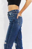 Vervet by Flying Monkey Full Size Distressed Cropped Jeans with Pockets- ONLINE ONLY 2-10 DAY SHIPPING