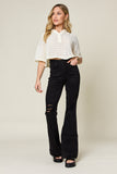 Judy Blue Full Size High Waist Distressed Flare Jeans - ONLINE ONLY