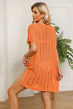 Openwork Side Slit Knit Dress- ONLINE ONLY 2-10 DAY SHIPPING
