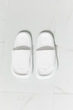 MMShoes Arms Around Me Open Toe Slide in White- ONLINE ONLY 2-10 DAY SHIPPING