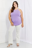 Zenana Sweet & Simple Full Size Halter Neck Tank- ONLINE ONLY 2-10 DAY SHIPPING