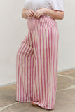 HEYSON Full Size Wide Leg Striped Palazzo Pants- ONLINE ONLY 2-10 DAY SHIPPING